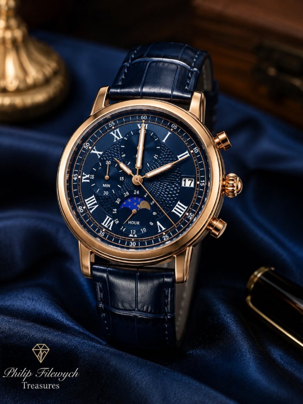 WA-17--Chenxi Blue Chronograph Style Men's Watch